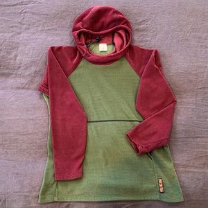 Melanzana Women’s Large Micro Grid Hoodie EUC